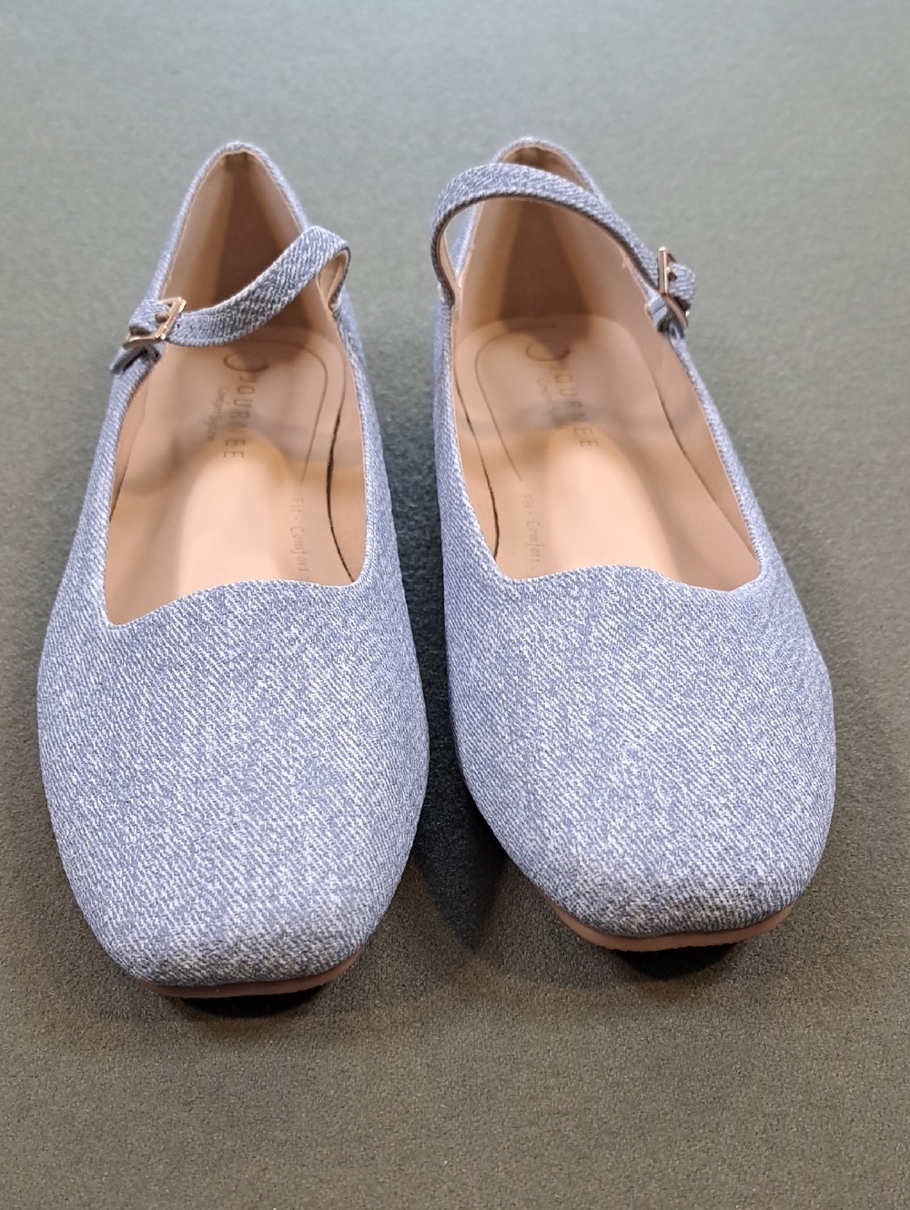 Journee Carrie Mary Jane Flat - Color: Denim - Size: 9 - Picture 3 of 10